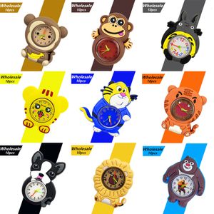 Montres pour enfants 10 Pcs En Gros Bande Dessinée TigerLion Montres Bébé Jouets Enfants Slap Montre Mignon MonkeyDog Garçon Fille Enfants Horloge 230612