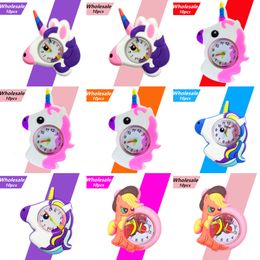 Montres pour enfants 10pcs gros bébé apprendre le temps jouets enfants licorne montre bracelet mignon enfants montres pour filles garçons cadeau d'anniversaire horloge 230612