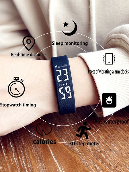 Kinderuhren 2023 Smart für Kinder Smart Watch Männer Bildschirm Sport Fitness Wasserdicht Student Vibrationswecker 230220