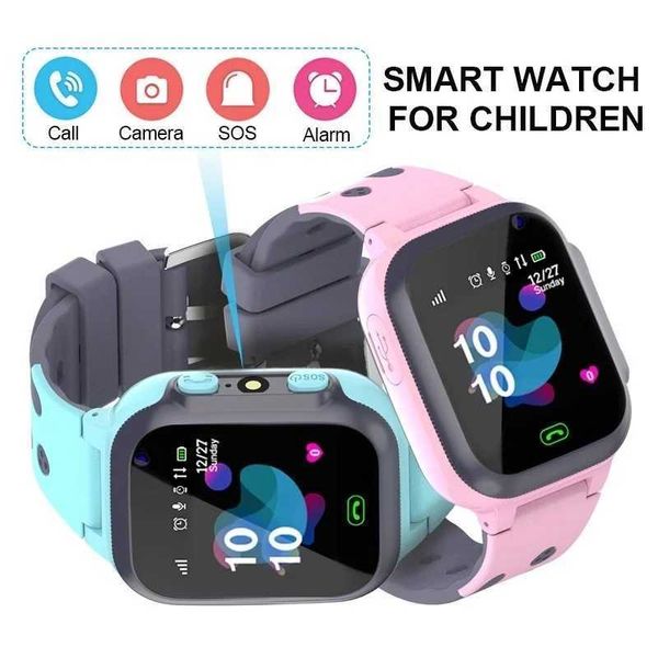 Chiffées pour enfants 4G Childrens Smartwatch SIM Card étanche GPS WiFi Emplacement vidéo Téléphone SOS CAMERAL SMART Smartwatch Meilleur cadeau pour les enfants D240525