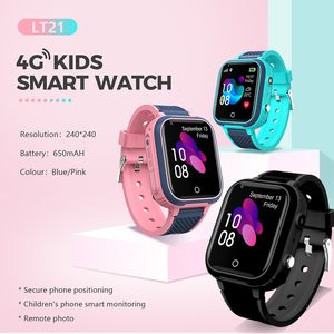 Montres pour enfants 4G enfants montre intelligente GPS Tracker enfants téléphone étanche appel vidéo écoute à distance LBS WIFI avec hébreu L21 230705