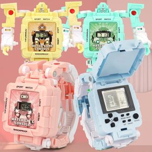 Relojes para niños Coche para niños Hombre Deformación Juguetes pequeños Juego para niños Reloj de pulsera Relojes Tetris Reloj para niños para niñas Niños 231201