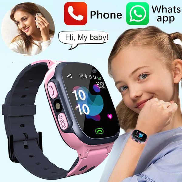 Montres pour enfants Enfants Carte SIM Antilost Montres Appel pour Enfants Montre Intelligente Garçons Filles GPS Étanche Smartwatch Horloge Localisation Tracker Enfant 230220