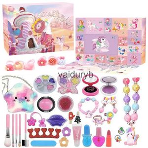 Kinderhorloges Kerst Adventskalender 2023 Adventskalender voor kinderen Meisjes Sieraden Armband Make-up Kit Kerstmis Countdown Geschenkdoos voor meisjesvaiduryb