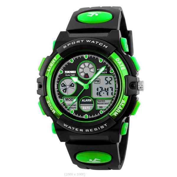 Montres pour enfants Double mouvement Étudiant électronique pour enfants Étudiant multifonctionnel GLOW-IN-THE DARK ARRÉPRÉPORT LEAD ELECTRONIQUE LED MONTRE LED