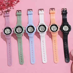 Montres pour enfants Fashion Sports Digital Watch for Women Girls Boys Chronograph Silicone Strap Electronic Watches étanche-bracelet lumineux Y240527.