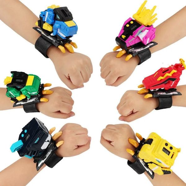 Montres pour enfants véritable Mini montre des services secrets jouet garçon mecha déformation robot super dinosaure puissance 231214