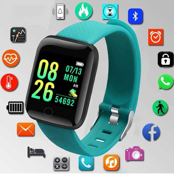 Relojes para niños Bluetooth Fitness Tracker Sports Watch Ciudades cardíacas Presión arterial de los niños Smart Watch D240525