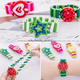 Montres pour enfants Bracelets en bois coloré pour enfants