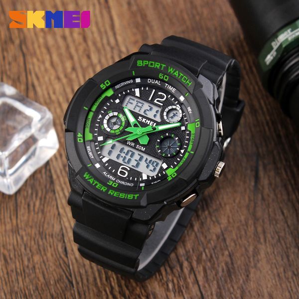 Relojes para niños SKMEI Marca 50m Relojes para niños a prueba de agua LED Multifunción Dual Time Cuarzo Digital Niños Relojes de pulsera Reloj de vestir para niños 230508