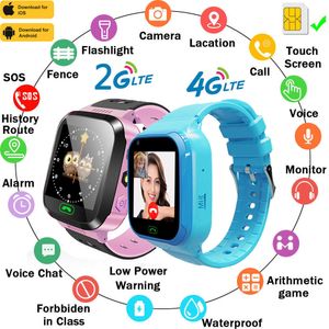 Kinderhorloges Smart Watch voor kinderen LBS Locatie Positionering Tracker SOS 2G 4G Sim Card Oproep Telefoon Smart Kids Sport Waterdicht 230220