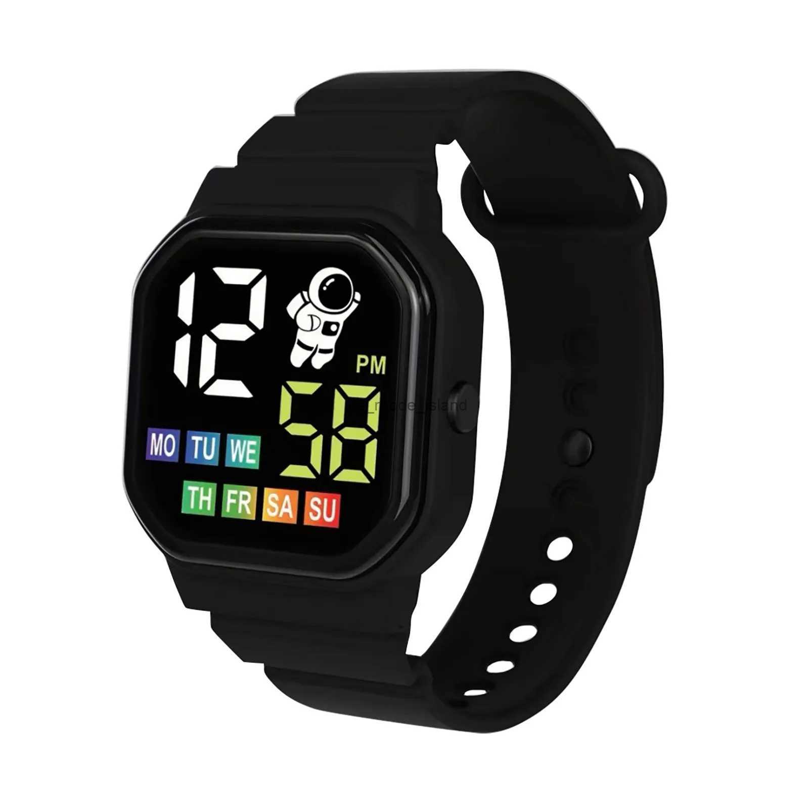 Zegarki dla dzieci Wodoodporne zegarek sportowy dla dzieci na świeżym silikonowym pasku elektroniczne zegarki Wyświetlacze Tydzień LED Digital Smartwatch dla dzieci
