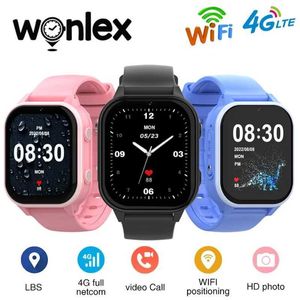 Montres pour enfants wonlex smartwatch Childrens 4G GPS SOS WiFi Emplacement WhatsApp KT19pro Android 8.1 avec une caméra vidéo Childrens Smartwatch D240525