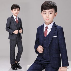 Jeunes pour enfants Small Suit Boy Suit Jacket Photography Performance Handsome Flower Girl Robe Five-Piece Set (Veste + + gilet + chemise + pantalon + cravate)