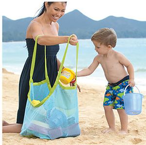 Sac en maille portable pour enfants, sac de rangement de jouets pour enfants, grand sac de plage pour serviettes, sac de maquillage cosmétique YSJY49