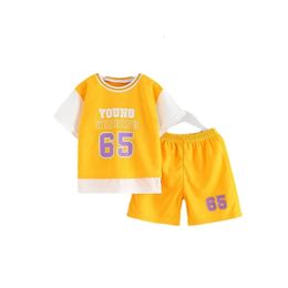 Enfants pour garçons Summer Sports Basketball Uniforme à short-shirt de coffre-fort rapide Faux Costumes à deux coups