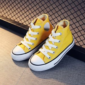 Chaussures d'enfants 2024 Spring Style Men and Women Fashion Lace Lace Up High Top Touvas Chaussures Baby Casual Board Shoes Breathable Chaussures