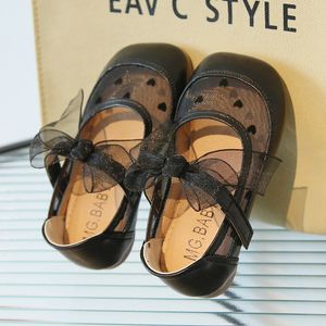 Zapatos para niños Sandalias de nudos de mariposa Partido para niñas Princesa zapato para niños Boda de boda Single Zapatos