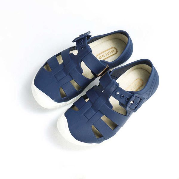 Zapatos para niños Sandalias de verano para niños Niñas Casual Deporte Soft Beach Jelly Sandalias para niños Hebilla Correa Azul 210713