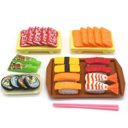 Enfants Simulation nourriture japonais semblant jouets pour jouer Sushi thon Wasabi Sashimi jouet maison ensemble 240115