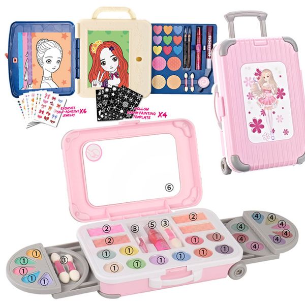 Enfants Simulation Jouer Maison Ensemble Enfant Maquillage Jouet Sac À Main Fille Bijoux Cosmétiques Maquillage Jouet