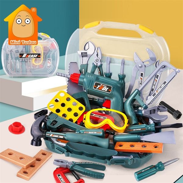 Ensemble d'outils de réparation de simulation pour enfants, jeu de simulation en plastique, jeu de démontage, jeu d'apprentissage, jouets éducatifs pour garçons et filles LJ201009