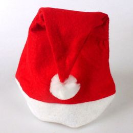Kinderen maat Kerst Santa Claus Hoeden Merryxmas Caps Kid Party Hat voor Santa-Claus Kostuum Kerstcoratie Kinderkopomtrek 45-46cm