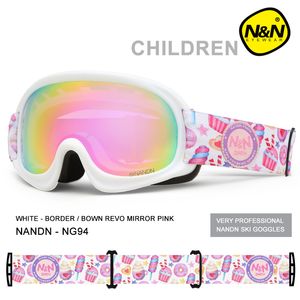 Lunettes de ski pour enfants Lentille double couche Antibuée résistant aux ultraviolets Garçons filles lunettes de ski 220214