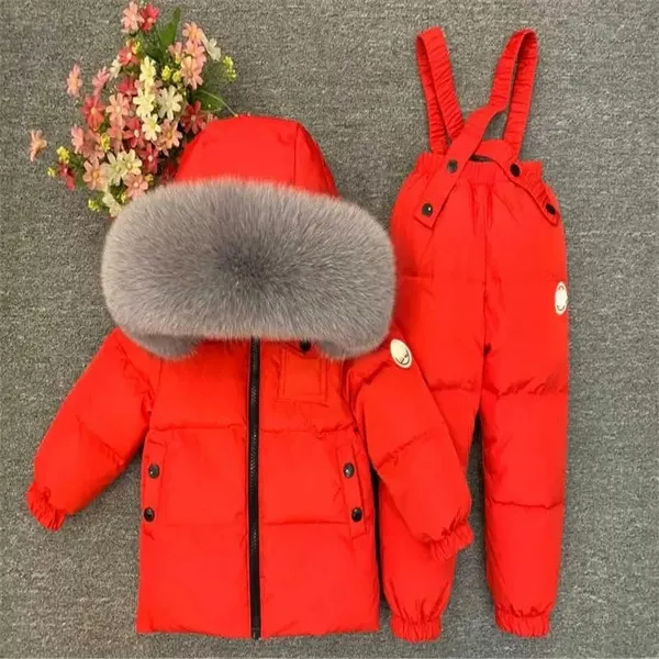 Niños Jackets de esquí para esquiar el abrigo y los pantalones traje de outs para niñas para niños 0-12 Y traje de nieve de trajes de nieve