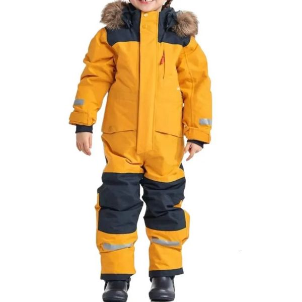 Combinaisons de Ski pour enfants garçons combinaison de neige filles salopette chaude respirante enfants Sports de plein air snowboard Ski combinaison vêtements de neige 240122