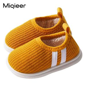 Kinderen slippers voor thuis meisjes jongens winter warm pluche kinderen baby peuter baby indoor wandelschoenen anti skid zachte pantuflas 211119