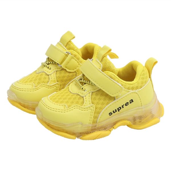 Zapatillas de deporte para niños con luz Led para niños y niñas, zapatos para correr transpirables de malla informal a la moda para primavera y otoño, 210713