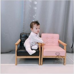 Sofa enfants Meubles Solides Tabourets en bois massif et petits canapés Chambre pour enfants Décoration de la maternelle bébé Jouer Photographie Props