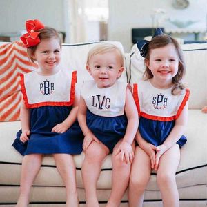 Kinderen Spainsh kleren Baby Girl Hand Embroidery Rompers Zomer broer Sister Matching Outfits Infant Spanje Boutique Clothing 210615