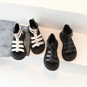 Kinderen lente nieuwe jongens sandalen kinderen mode high top girls simple open teen veelzijdige schoenen 0202