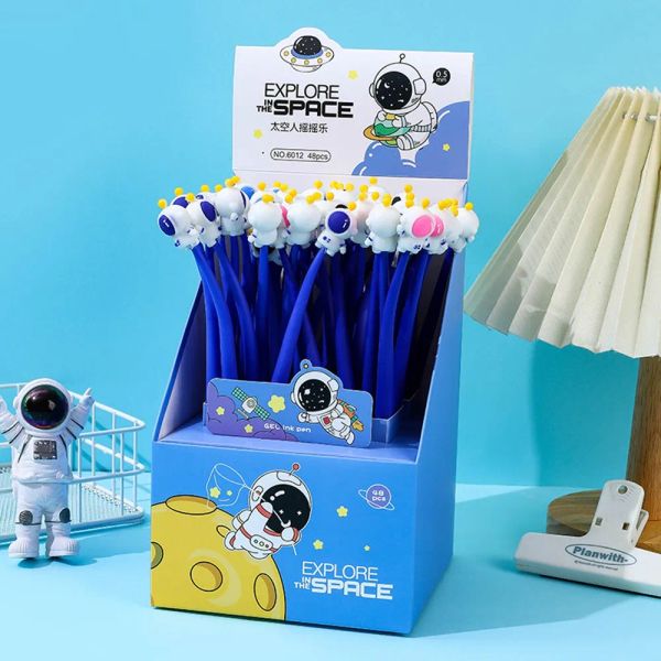 Enfants papeterie Gel stylo en gros dessin animé astronaute mignon de bureau de stylo soft soft