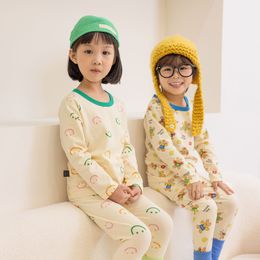 Kinderen passen bij katoen Long Johns Boy vrouwelijke baby pyjama's
