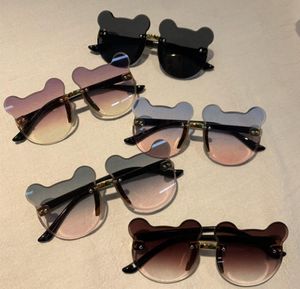 Kinderen zonnebril cartoon beer tinten jongens meisjes eyewear schattige kinderen zonnebril UV400 pc duidelijke lensloze