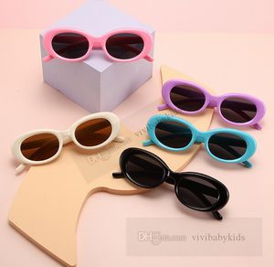 Kinderen zonnebrillen zomer kinderen snoep kleur ovaal frame brillen