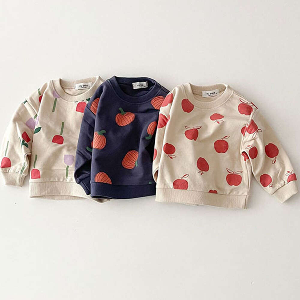Barn tröjor 2022 Autumn Winter Shirts For Kids Long Sleeve Girls Sweaters Bouse Blus Toddler Ytterkläder kläder 1-4 år L2405