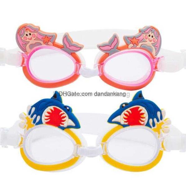 lunettes de natation pour enfants lentille PC transparente plongée lunettes de natation lunettes anti-buée lunettes silcione enfants lunettes étanches en gros