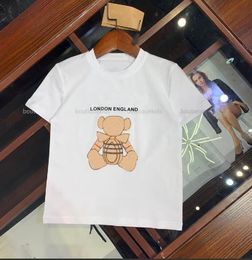 Camisetas para niños, camisa de manga corta de verano para bebés, niñas y niños, blusas con patrón de oso pequeño, ropa para niños, camisetas