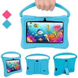 Tablette pour enfants 7 pouces Android enfant en bas âge tablette 1G RAM 16G ROM WiFi G-sensor boîtier antichoc jouet éducatif cadeau pour les enfants