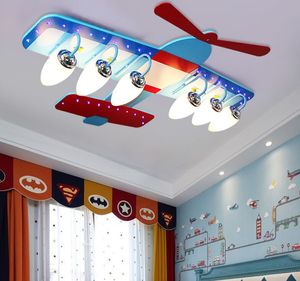 Luces colgantes de juguete para niños Habitación para niños para absorber lámparas de luz de techo y linternas Lámparas LED de avión de luz para dormitorio de niños de dibujos animados