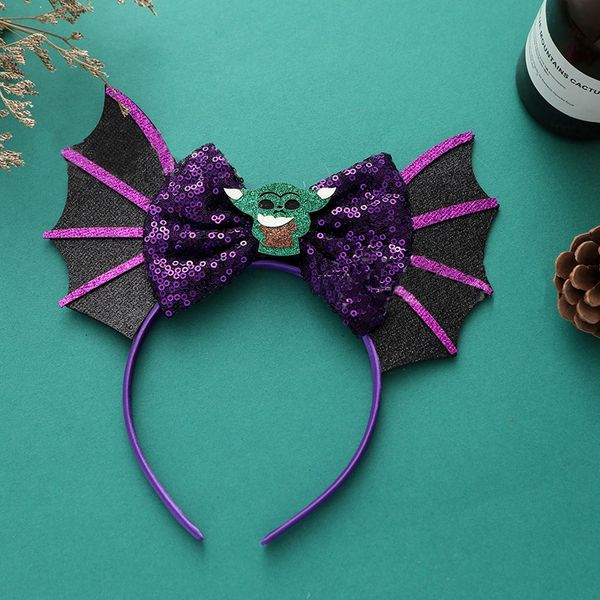 Niños juguetes handband fiesta de halloween hairband cráneo patrón orejas niñas con hermosas lentejuelas vacaciones cosplay juguetes multistyle handbands bastante ba50 C23