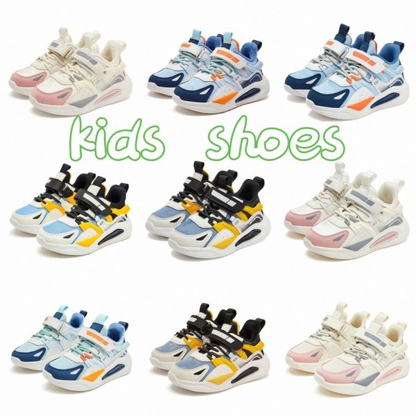 Enfants Tendy Kids Chaussures Sneakers décontractés garçons filles noirs ciel bleu rose chaussures blanches tailles 27-38 f5uh #