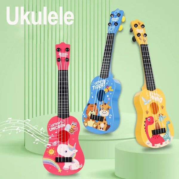 Ukelele para niños, juguetes musicales, instrumentos educativos Montessori, 4 cuerdas, guitarra pequeña, juguete musical, regalo de aprendizaje para músico 240131