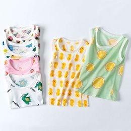 Enfants sous-chies respirant la récolte de coton pour enfants Girls Mesh Vest Boys Sans manchette Baby Tabing Top Clothing L2405