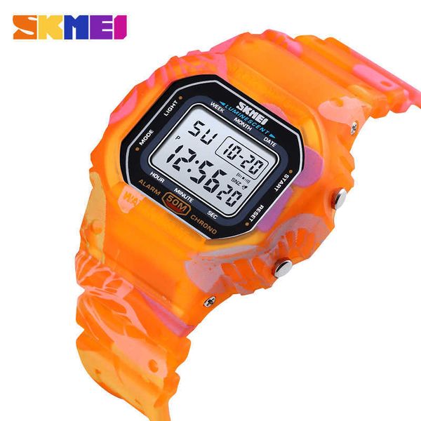 Reloj para niños SKMEI Deporte al aire libre Relojes digitales para niños Reloj de pulsera impermeable multifuncional para niña 1608