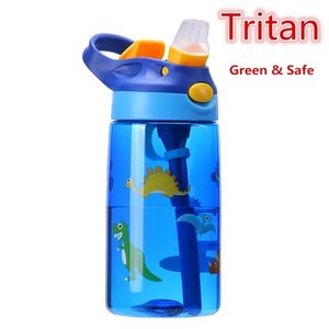 Kinderen waterflessen draagbare buitenveiligheid Tritan een gratis studenten meisje geboortecadeau 480 ml sap drink drinkbeker op maat 220706